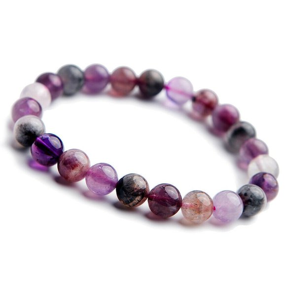 100% Natural Auralite Crystal Gems Beads Bracelet Nwt - Picture 2 of 4
